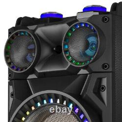 Vs212 Haut-parleur Bluetooth Actif Dj Disco Party Box Avec Lumières Led 2400w